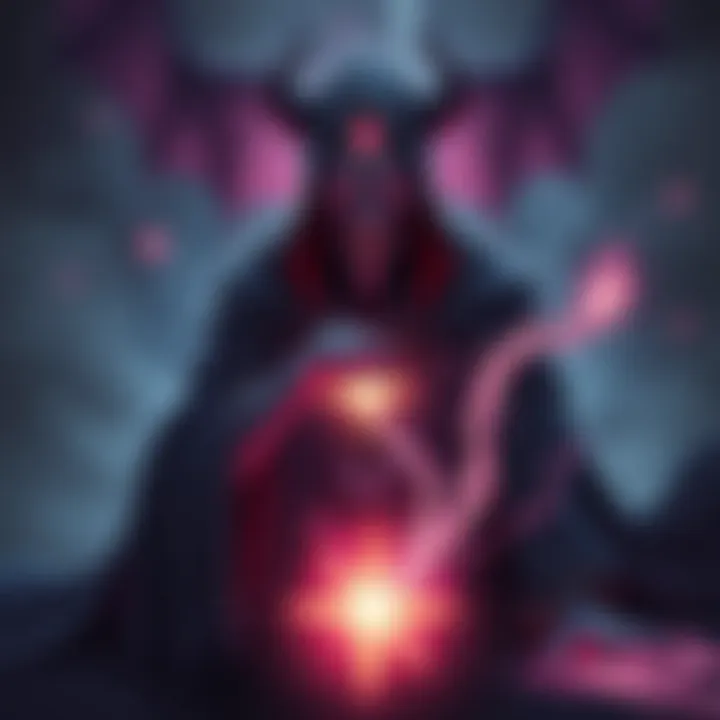 An illustration showing a Lich with a glowing phylactery separated from an astral cord, depicting the concept of immortality and severance.