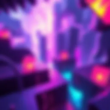 A stunning view of the Astray Maze with vibrant colors and captivating music elements in the background.