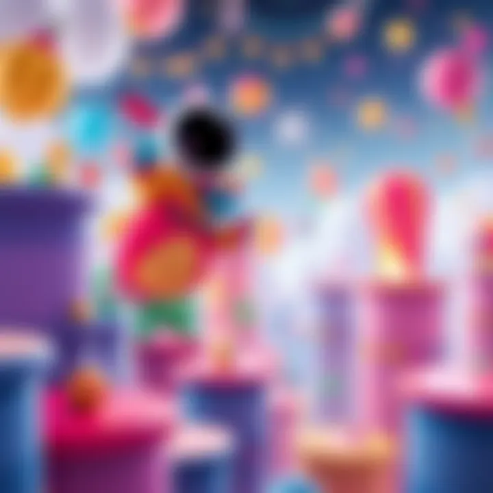 Astro character from Astro's Playroom leaping across vibrant platforms filled with fun elements