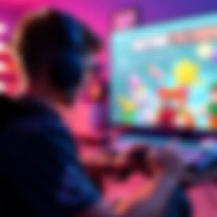 A player enjoying Astro's Playroom on a PS5, showcasing colorful graphics and fun characters.
