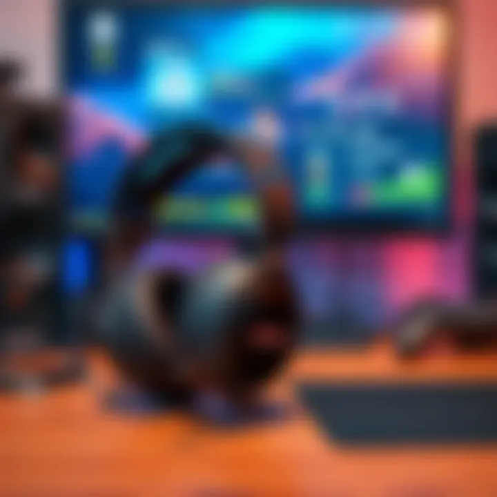 Astros A50 Gen 5 headset placed on a gaming desk with Xbox controller and Discord app on a monitor