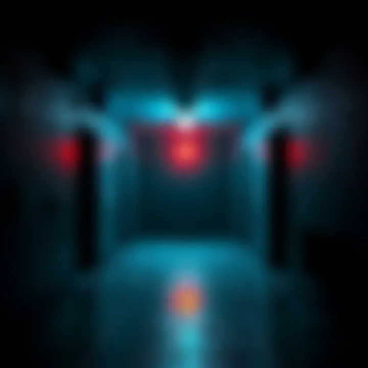 Asylum Game Scene A tense scene from the Asylum game featuring a dark hallway with eerie shadows and supernatural elements