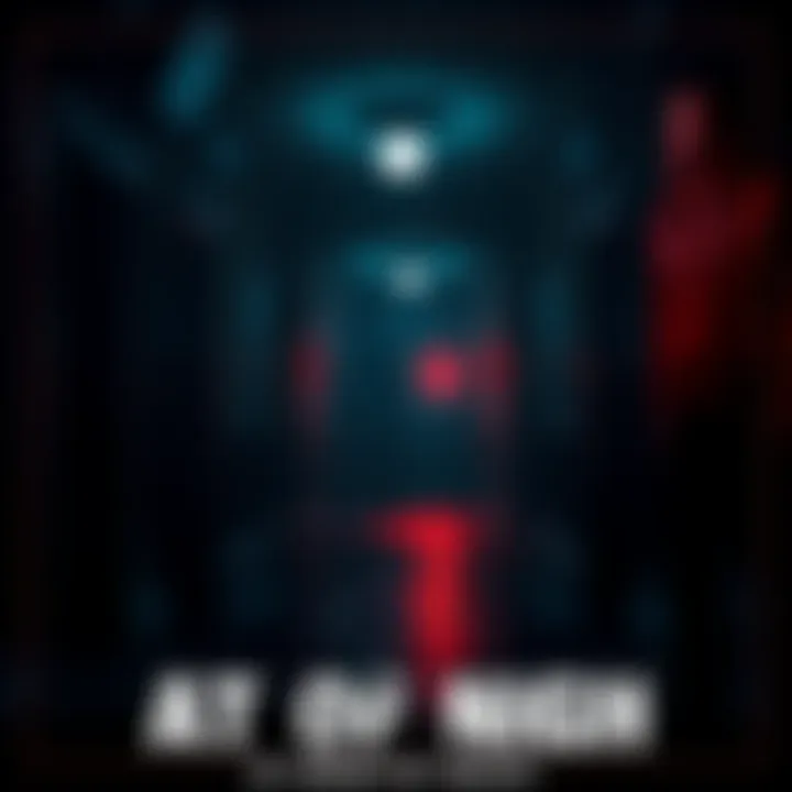 A spooky scene from At Dead of Night featuring a dark hallway with flickering lights and ominous shadows, capturing the horror atmosphere of the game.