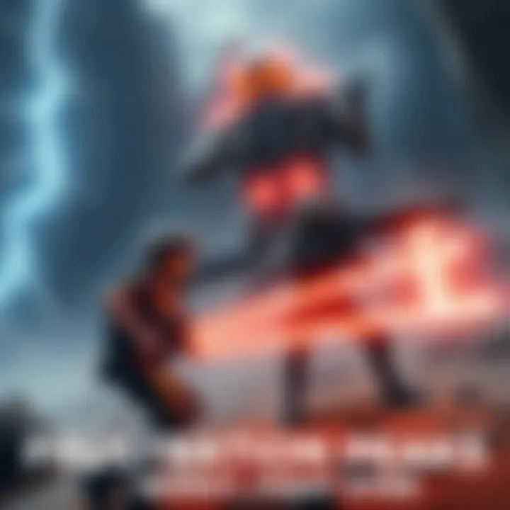 A group of players in a virtual battle against AT Rey Dau, dealing with oversized taser attacks and lightning strikes in a challenging terrain.