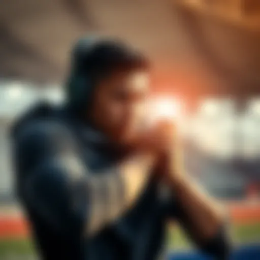 An athlete struggles to aim due to shoulder pain during practice