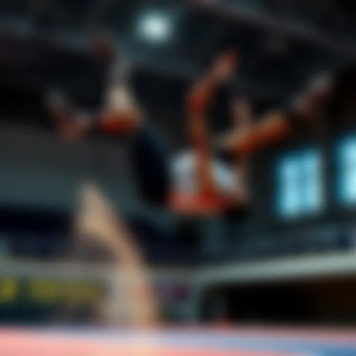 An athlete executing a speed flip in mid-air, showcasing agility and skill during a training session