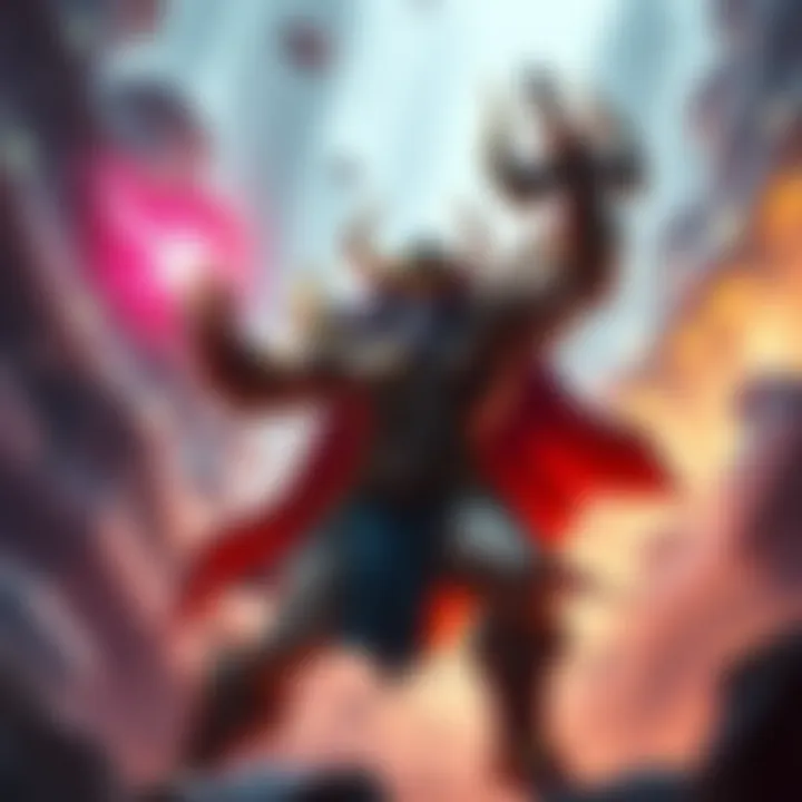 Atlas character in Smite showcasing knock up immunity during a battle scene