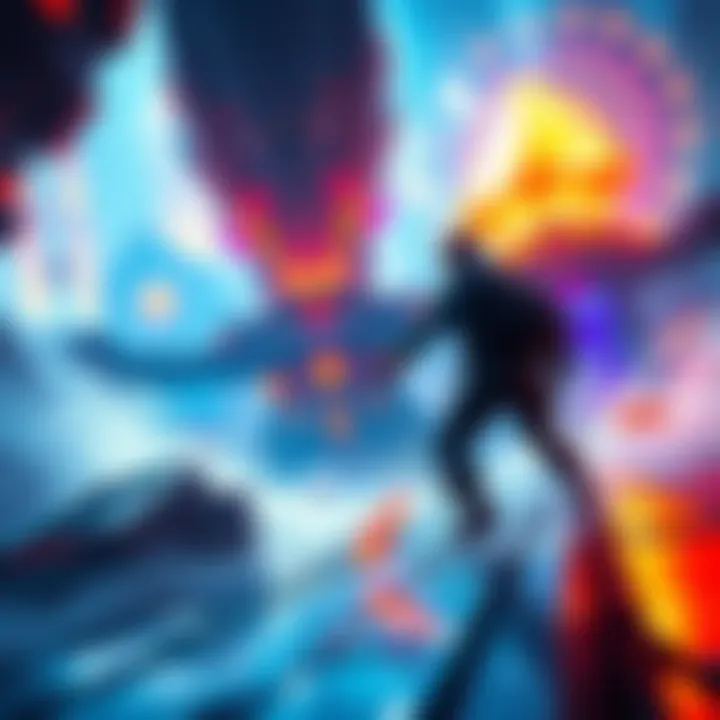 A character navigating a visually striking environment in Atomfall, showing vibrant graphics and intense action.