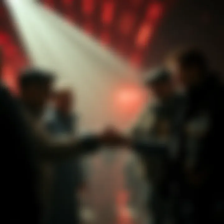 Atomic Heart developers celebrating and congratulating the Silent Hill F team for their game release with smiles and handshakes.