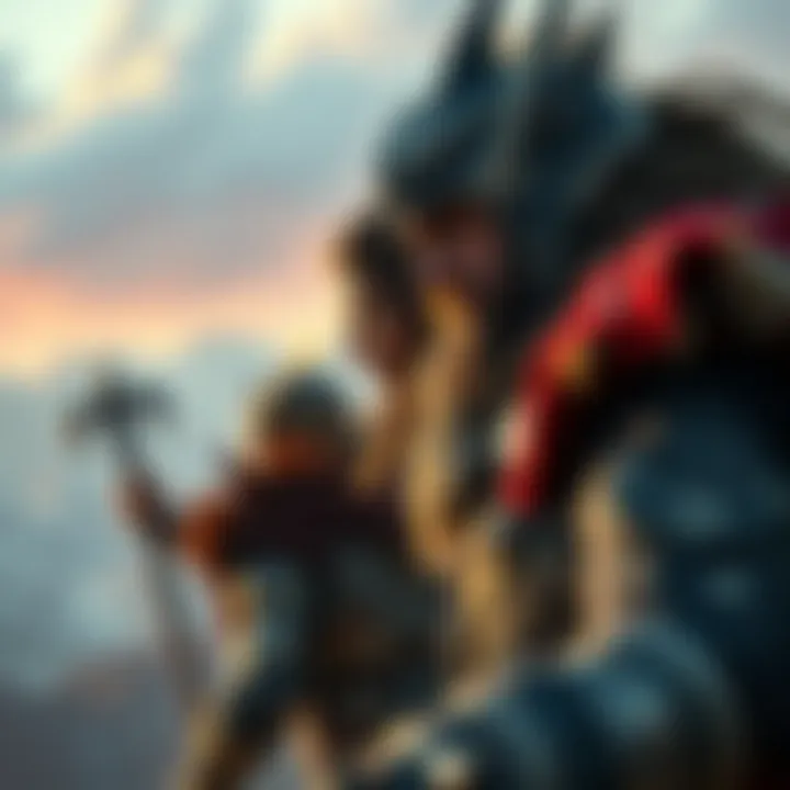Atreus and Thor facing a challenge in a fantasy landscape, with tension in the air and a focus on Atreus's potential fate