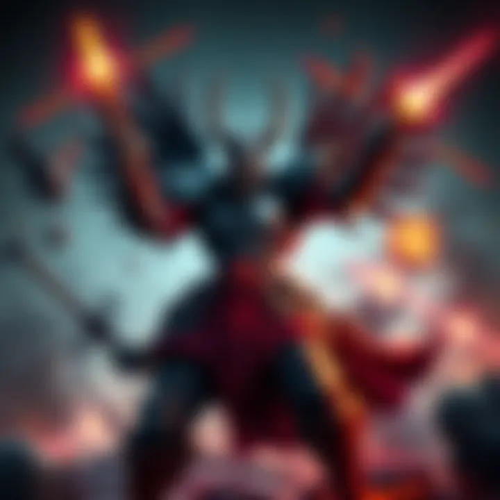 A striking visual of Atriox commanding a battlefield, showcasing his strategic prowess and leadership skills in a dynamic gaming environment.