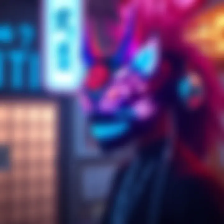 A vibrant mask decoration inspired by Atsu showcased on a user's Discord profile, highlighting creativity and customization.