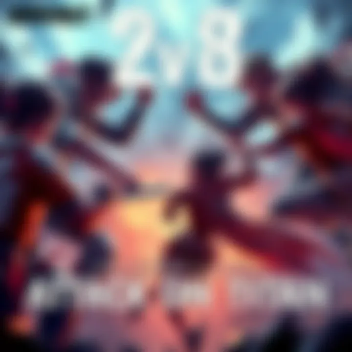 Players engage in a 2v8 battle inspired by Attack on Titan, showcasing teamwork and strategy in action.