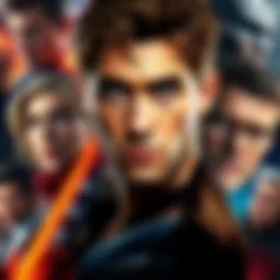 Attractive Male Characters A collage of popular male characters from movies and games, capturing their unique looks and charm.