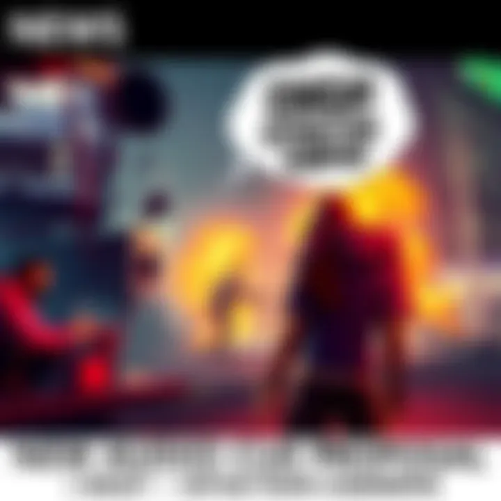 Audio cue proposal for gaming Character in a game standing at an extraction point with a thought bubble imagining a cough or sneeze audio cue