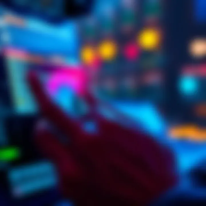 A person adjusting audio settings on a device to enhance sound clarity, focusing on hearing footsteps clearly.