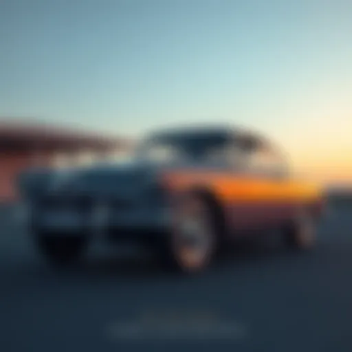 A vintage car showcasing clean lines and elegant design from the Aura's earlier days, reflecting simplicity and style.