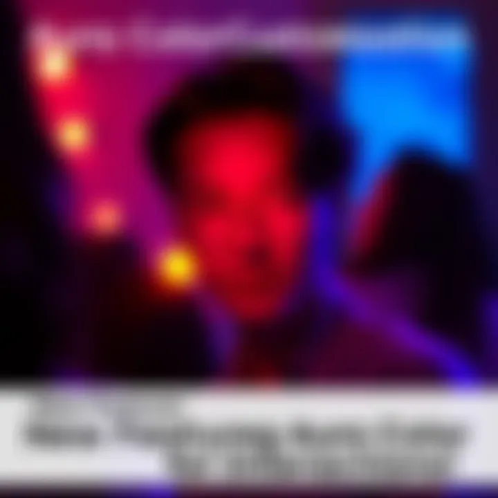 A person selecting different colors for their aura during an interaction, showcasing vibrant color options.