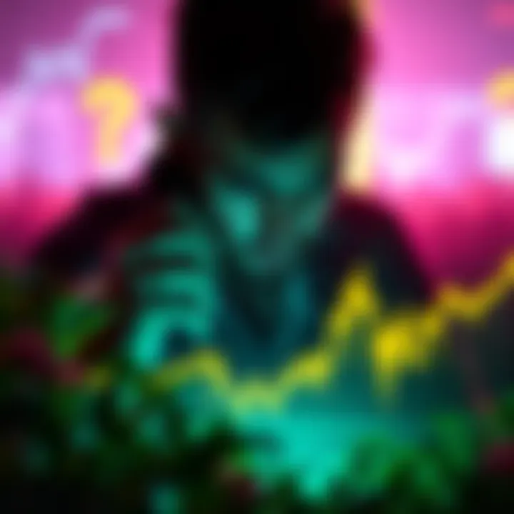 A visual representation of disappointed investors looking at a graph showing no gains from Aura farming.