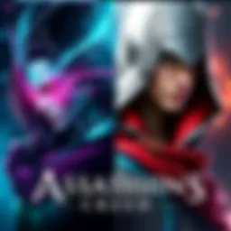 A side-by-side visual comparison of Aura Sprite character design and a character from Assassin's Creed, highlighting their similar features and style