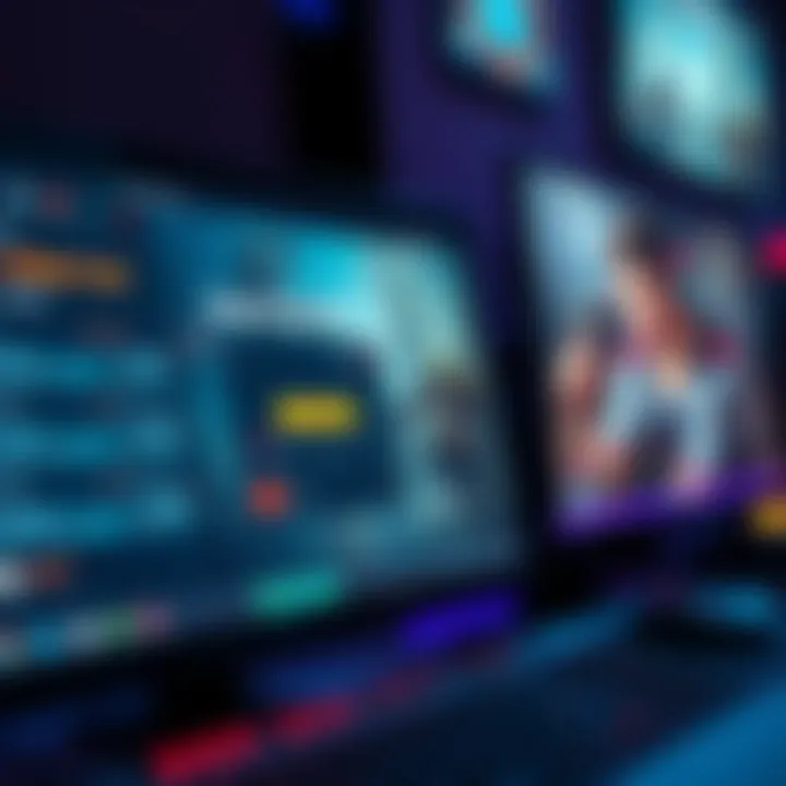 Auto-clicker tool on a computer screen A close-up view of a computer screen displaying an auto-clicker tool interface with gaming graphics in the background