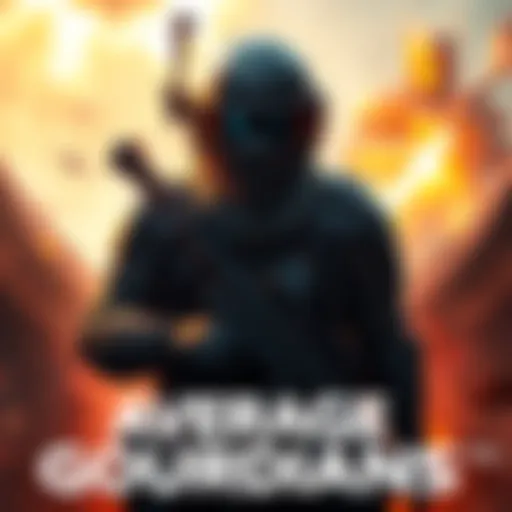A common Guardian stands ready in combat gear, looking fierce and determined, facing a distant powerful figure, symbolizing the struggle between average and legendary strength.