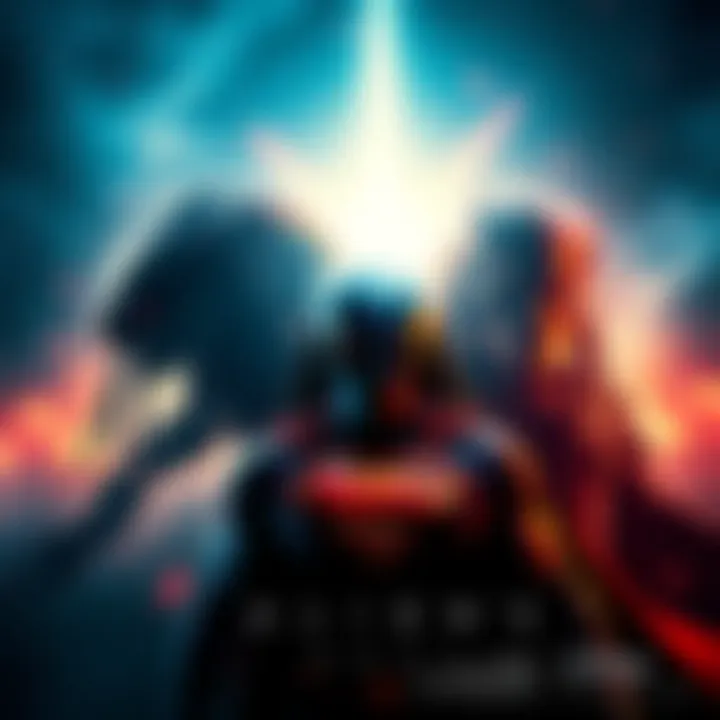 A dramatic scene depicting the Alien vs. Predator characters transitioning to a Superman theme, hinting at the end of the review series.