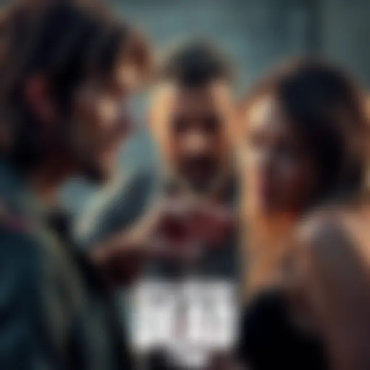 A character from The Walking Dead making an awkward romantic gesture, showcasing a failed attempt at charm