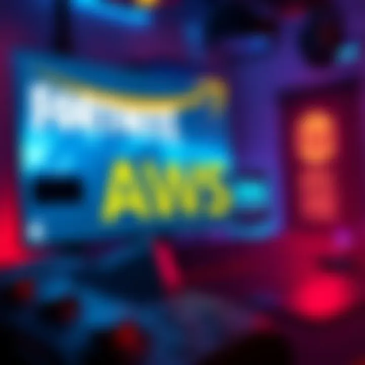 A visual representation of gaming disruption due to an AWS outage, featuring popular game logos like Fortnite and Epic Games Store in an error state.