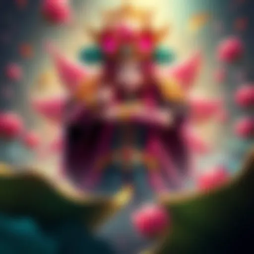 A close-up of the new card Aya, the Lotus Kingpin, showcasing its colorful design and unique artwork.