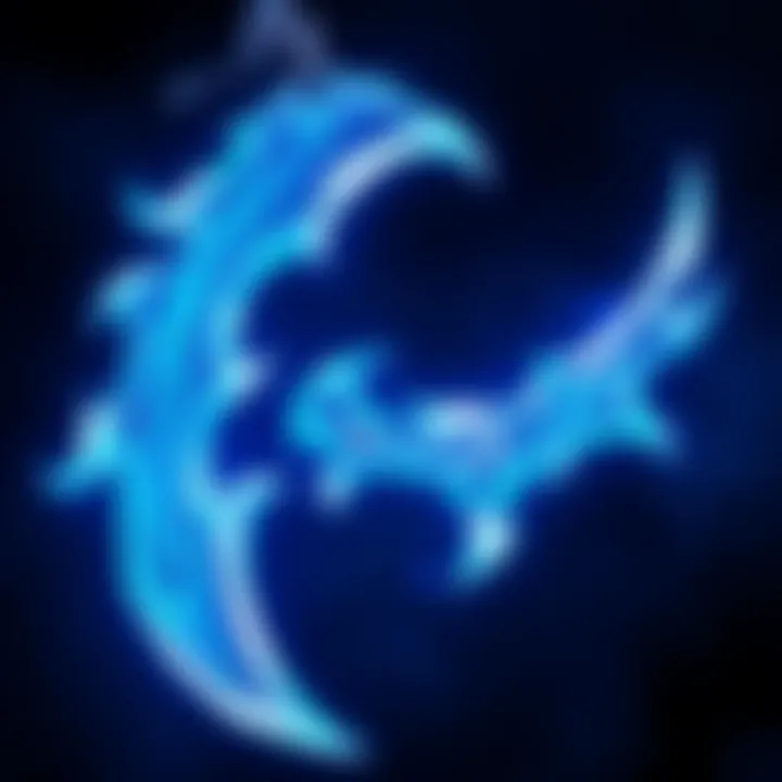 A powerful Azure Dragon Crescent Glaive displayed, showcasing its unique design and blade shape, symbolizing early game strength in strategy.