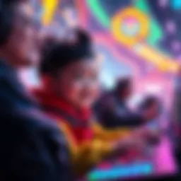 A new player, known as a baby Tenno, enjoying a colorful gaming environment, surrounded by experienced players offering support.