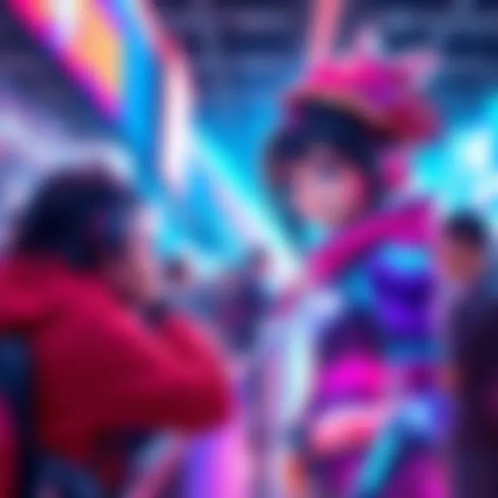 Babydva character interacting with fans at a Chinese gaming event
