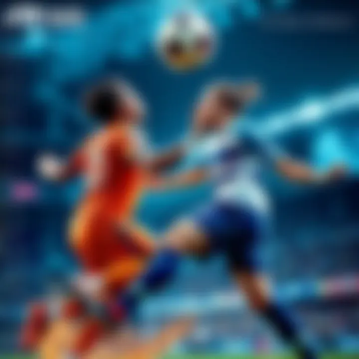 Two soccer players strategize together as one challenges the ball from the backboard, showcasing teamwork in a high-stakes match