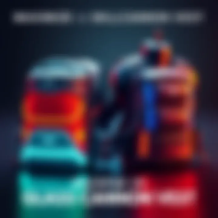 Side-by-side view of a backpack and a glass cannon vest showcasing their features