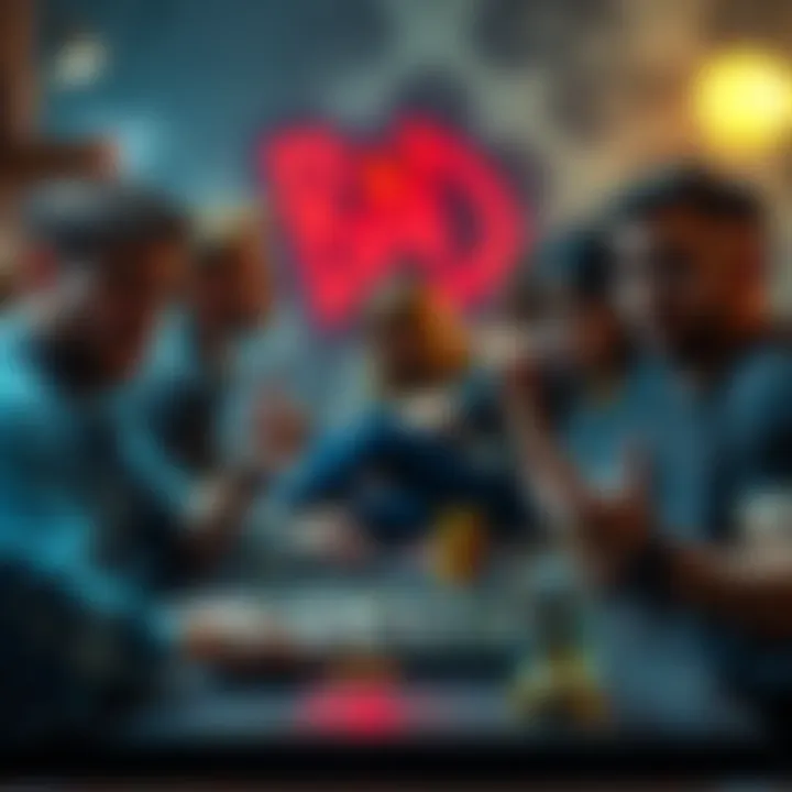 A group of people playing a tabletop roleplaying game, some appear frustrated while others are distracted, emphasizing issues with bad players.