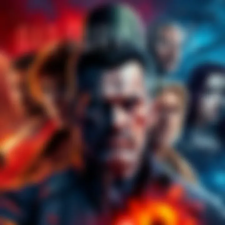 A collage of main characters from Bad Survivors, highlighting their traits and roles, showcasing the best and the worst among them.