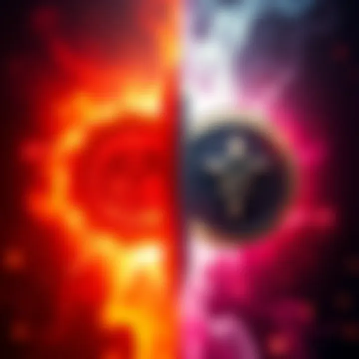 Blood Red Sun and Usurper Badges A side-by-side comparison of Blood Red Sun and Usurper badges showcasing their designs and colors