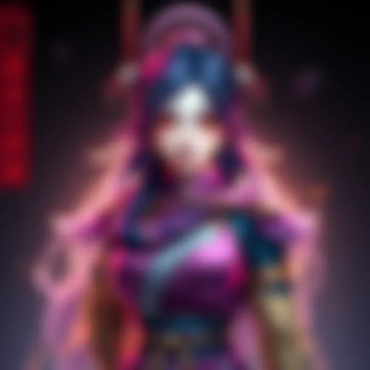 Art of Bai Ze Kiriko with vibrant colors, showcasing her unique outfit and expressive features