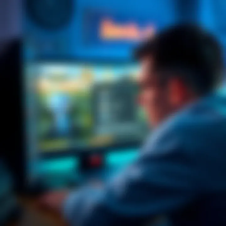 Bakkes Mod Plugin Troubleshooting A player looking frustrated at a computer screen with Rocket League gameplay and Bakkes mod interface visible, trying to troubleshoot plugin issues.