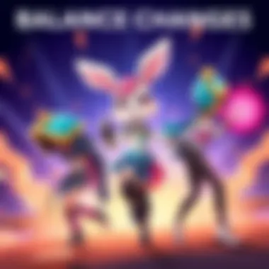 Illustration showing characters Lepic, Bunny, and Blair getting buffs in gameplay