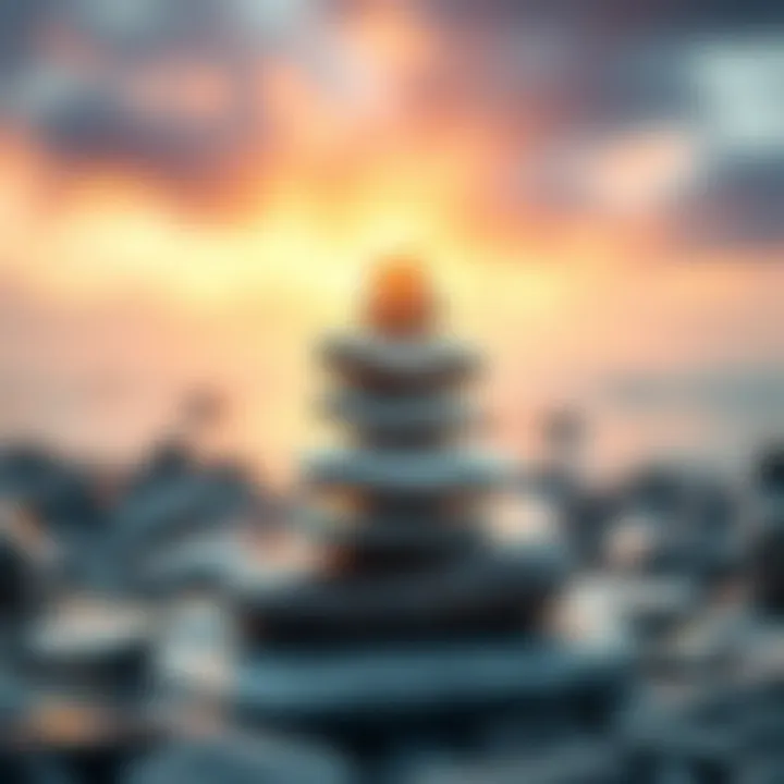 Balancing Rocks A stack of smooth stones balancing on top of each other, symbolizing balance and equilibrium in life and business decisions.