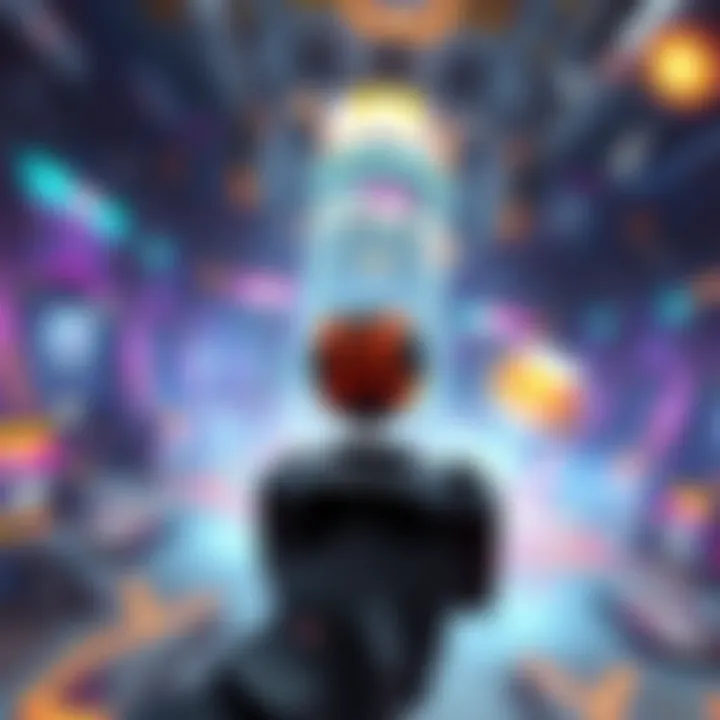 Ball hero in Overwatch A player controlling the Ball hero in Overwatch, showing energetic gameplay in a vibrant arena