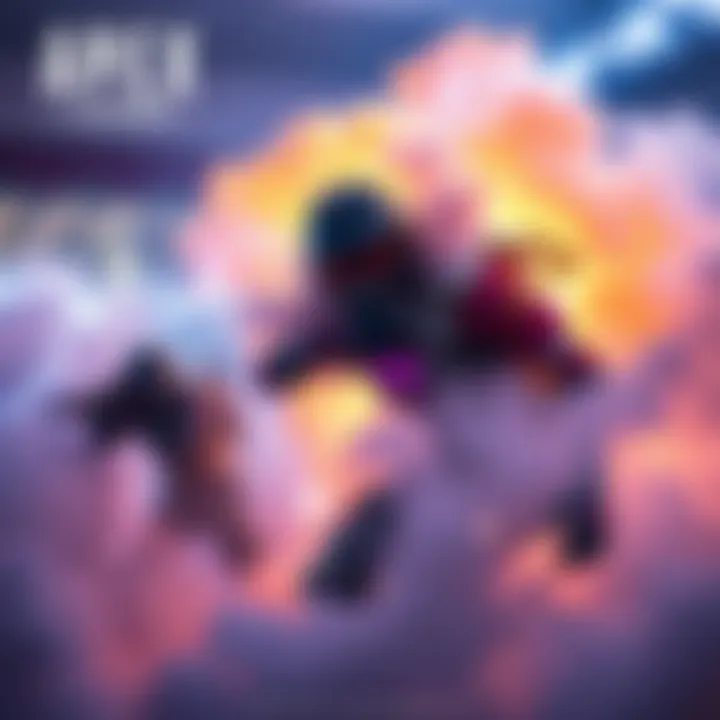 Apex Legends character Bangalore unleashing Electric Smoke, creating a thick cloud that obscures vision, while a teammate prepares for battle in the background.