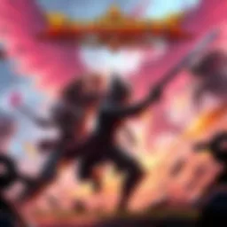 Banishers Game Scene A dynamic combat scene from Banishers showing characters engaging in battle, with a magical background and intense action.