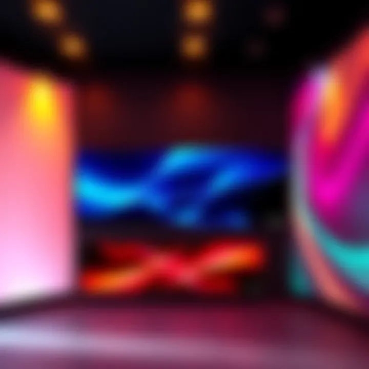 A selection of different banner designs showcasing various colors and styles for feedback.