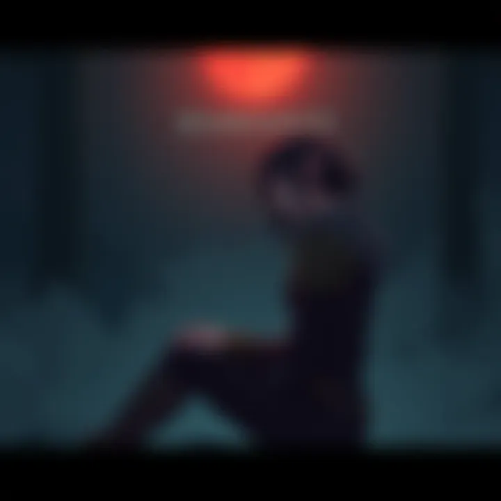 Banshee sitting alone, looking thoughtful with a tear in her eye, showcasing her struggles and emotional depth