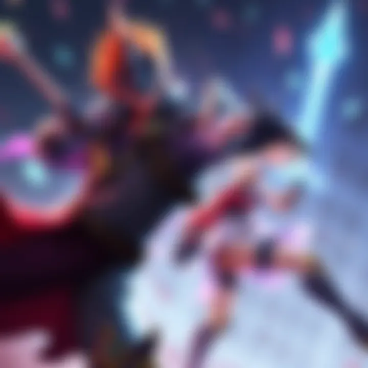 A gameplay scene showcasing Baptiste and Kiriko in action, highlighting their abilities and team dynamics in a competitive setting.