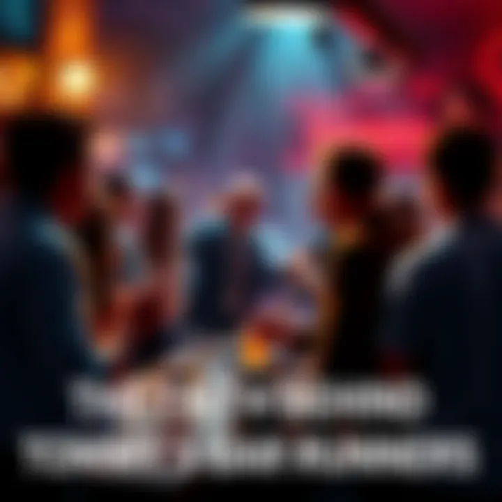 A chaotic bar scene with people arguing and a bouncer trying to break up a fight, highlighting Tommy's involvement.