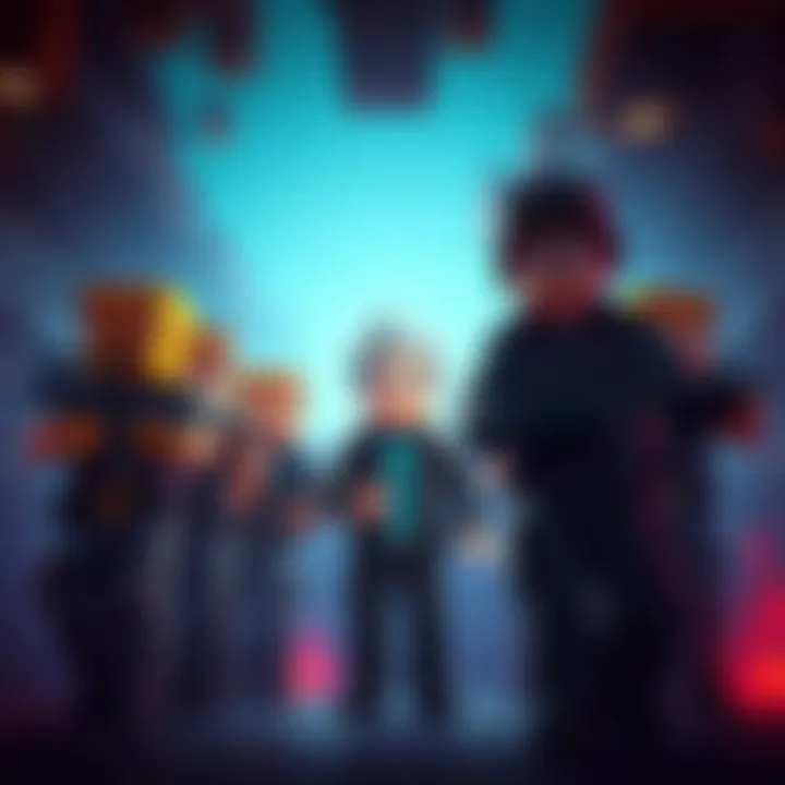 Barry leading a group of characters in tactical gear preparing for a mission in a Minecraft setting